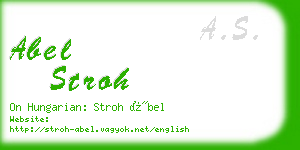 abel stroh business card